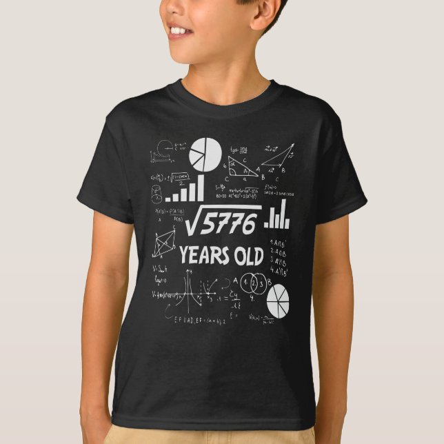 T-shirt 75 ans Enseignant des mathématiques Anniversaires  (Devant)