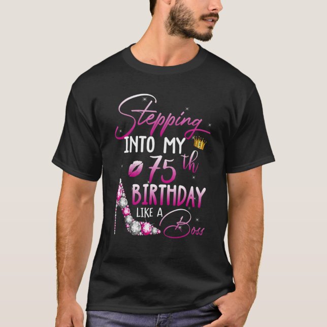 T-shirt 75 Ans Entrant En Mon 75E Anniversaire Comme Un (Devant)