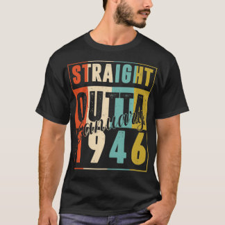 T-shirt 75 Ans Retro Anniversaire Cadeau Direct Outta Ja