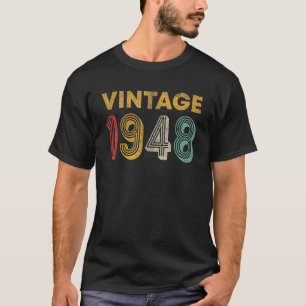 T-shirt 75 ans Retro Vintage 1948 75e anniversaire
