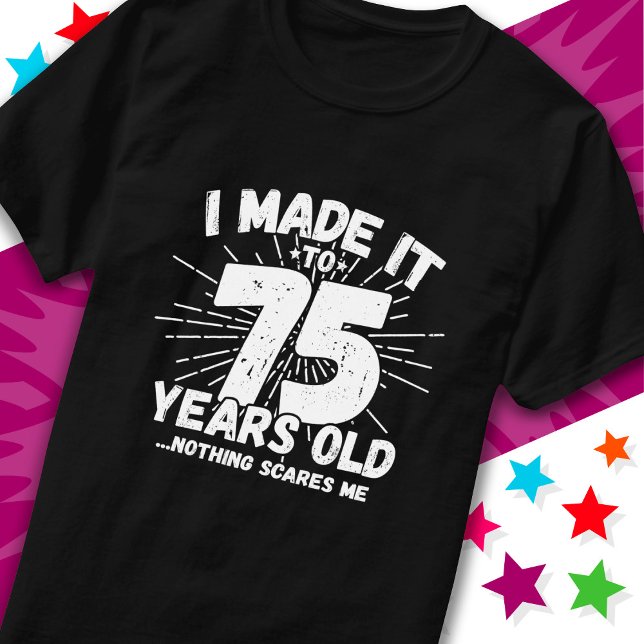 T-shirt 75 ans vieux mème sarcastique drôle 75ème annivers (Créateur téléchargé)
