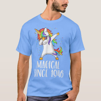 T-shirt 75e anniversaire, licorn dab, Magique depuis 1946