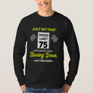 T-shirt 75e anniversaire Limite de vitesse Signal 75 mi/h 