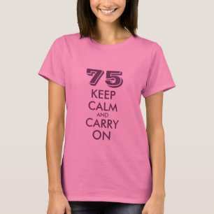 T-shirt 75e anniversaire pour femmes   Age personn