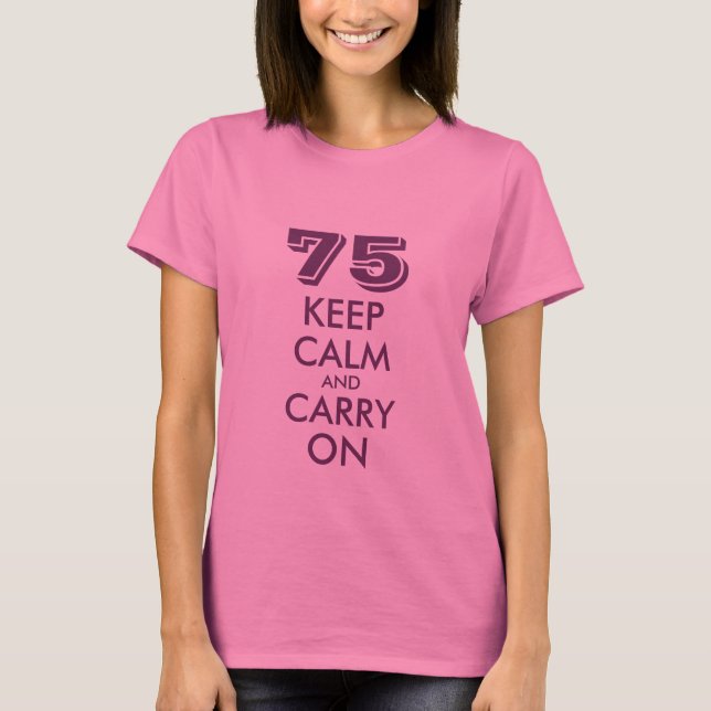 T-shirt 75e anniversaire pour femmes | Age personn (Devant)