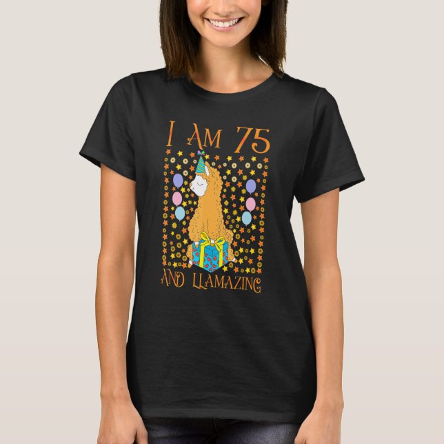 T-shirt 75e anniversaire pour les femmes grand-mère maman  (Devant)