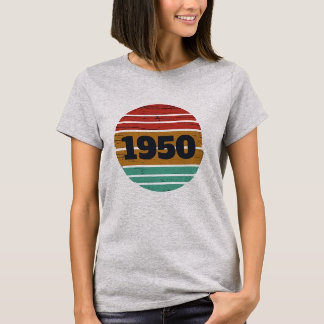 T-shirt 75e anniversaire vintage personnalisé (Devant)