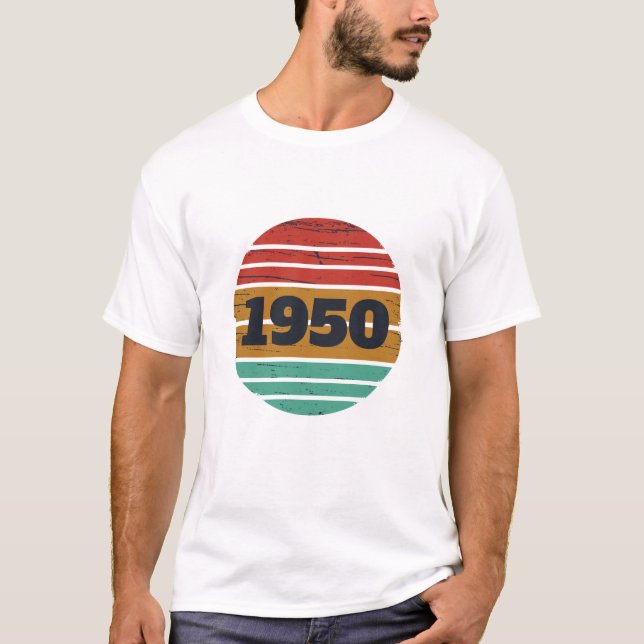 T-shirt 75e anniversaire vintage personnalisé (Devant)