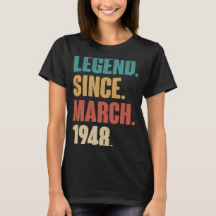 T-shirt 75e Décoration Anniversaire 75 mars Vintag