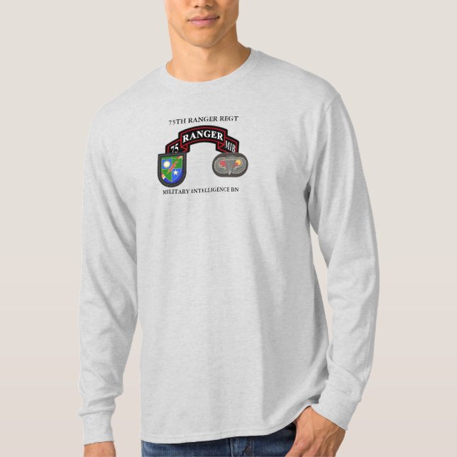 T-SHIRT 75E RÉGIMENT DE RANGER RENSEIGNEMENT MILITAIRE BN (Devant)