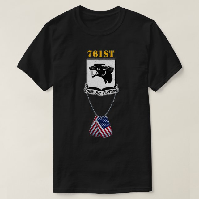 T-shirt 761e Bataillon de chars 2ÈME GUERRE MONDIALE Escad (Design devant)
