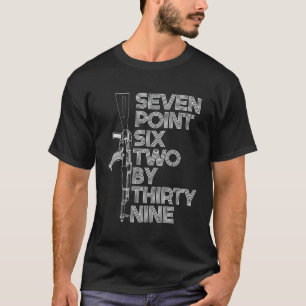 T-shirt 762X39 Sept Points Six Deux Par 39 Ak47 Rifle