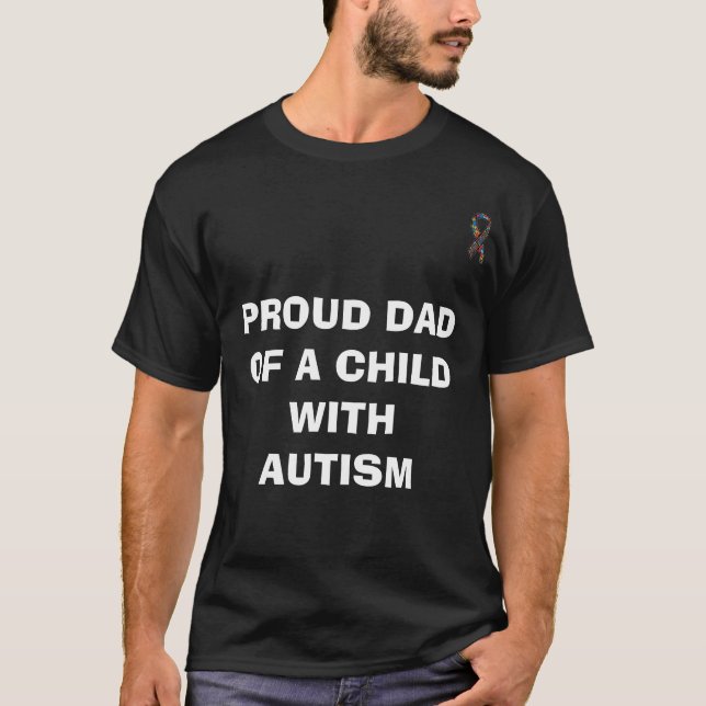 T-shirt 7715_1_b, PAPA FIER D'un ENFANT AVEC l'AUTISME (Devant)