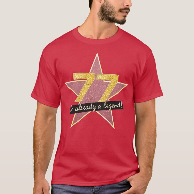 T-shirt 77e anniversaire Cadeaux - Légende de 77 ans (Devant)