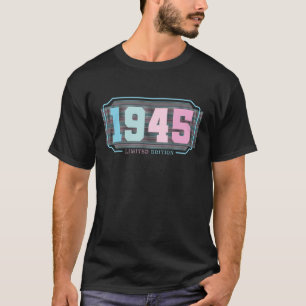 T-shirt 77e anniversaire Dames Mens 77 ans 1945 11