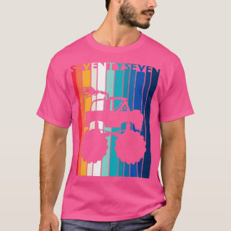 T-shirt 77e anniversaire Gift Monster Chemise Camion 77 an
