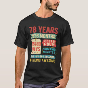 T-shirt 78 Ans 78E Anniversaire Décorations Bda