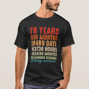 T-shirt 78 Ans Être Impressionnant 78E Anniversaire Hommes