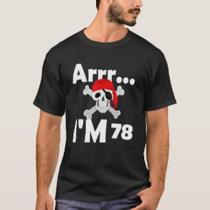 T-shirt 78e anniversaire Pirate Skull 78 ans Anniversaire