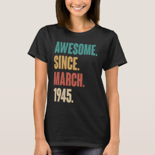 T-shirt 78e Décoration 78 mars 78 ans Vintag