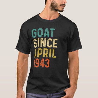 T-shirt 79E Anniversaire Chèvre Âgée De 79 Ans Depuis Avri