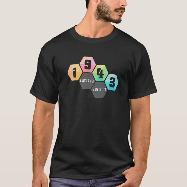 T-shirt 79e anniversaire Dames Mens 79 ans 1943 3 (Devant)
