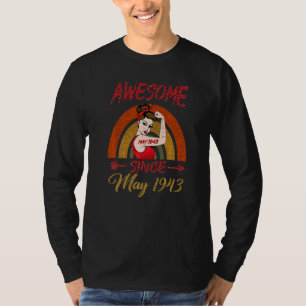 T-shirt 79e anniversaire Reine stupéfait depuis mai 1943 A