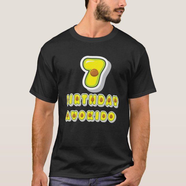 T-shirt 7 Anniversaire Avokido Funny 7E Anniversaire Pa (Devant)