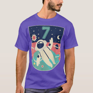 T-shirt 7 Anniversaire Garçon Tee Astronaut 7e Anniversair