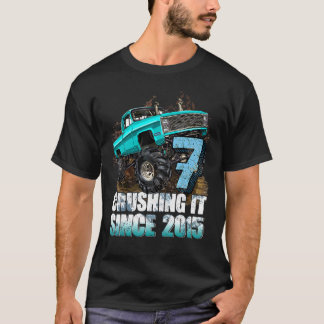 T-shirt 7 Ans 7e Anniversaire Garçons Monster Chauffeur de