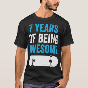 T-shirt 7 Ans d'être génial Skateboard Skater 7e