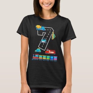 T-shirt 7 ans Transport Anniversaire Plan de train