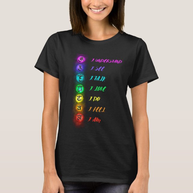 T-shirt 7 Chakras Yoga (Devant)