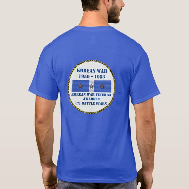 T-SHIRT 7 ÉTOILES DE BATAILLE VÉTÉRAN DE GUERRE CORÉENNE (Dos)