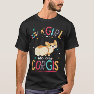 T-shirt 7 Juste Une Fille Qui Aime Corgi