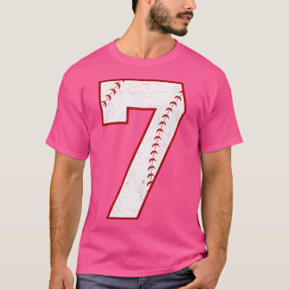 T-shirt 7 Numéro spécial du baseball blanc