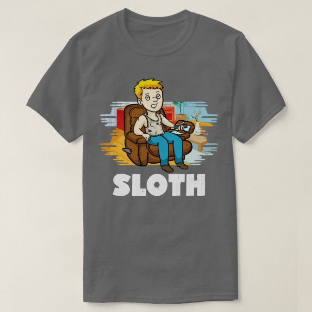 T-shirt 7 Péchés Mort Sloth Costume Halloween (Design devant)