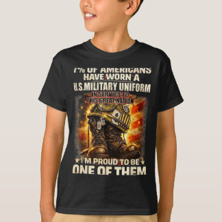 T-shirt 7 pour cent d'américains ont porté l'uniforme mili