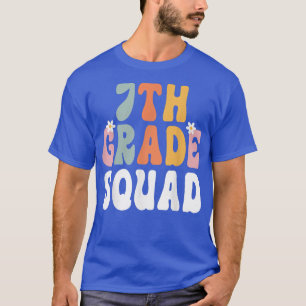T-shirt 7e année Escadron rétro Enseignant Super Joyeux 1e
