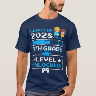 T-shirt 7e Année Premier Jour De Classe De 2028 Cute V