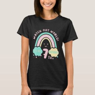 T-shirt 7e anniversaire 7 ans Anniversaire Enfants Attenti