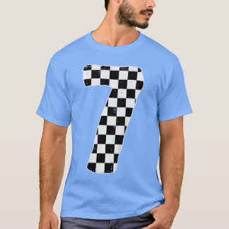 T-shirt 7e anniversaire 7 Drapeau de course Sept ans Anniv