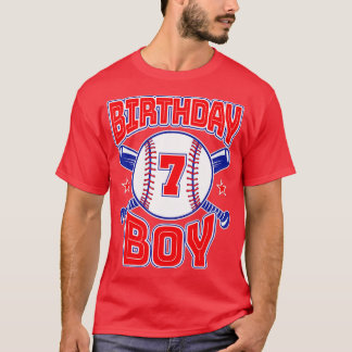 T-shirt 7e anniversaire Baseball Big Number Sept 7 ans