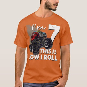 T-shirt 7e anniversaire Boy Monster Camion 7 ans Cadeau