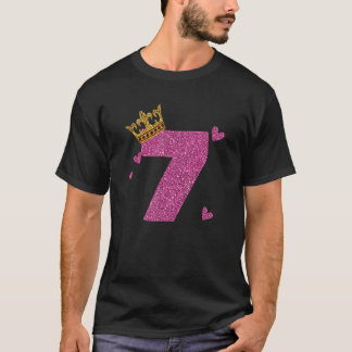 T-shirt 7e anniversaire Couronne 7 ans Anniversaire