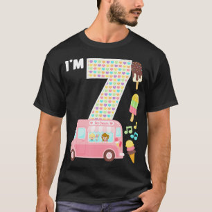 T-shirt 7e anniversaire Crew Ice Cream Camion Im 7 Anniver