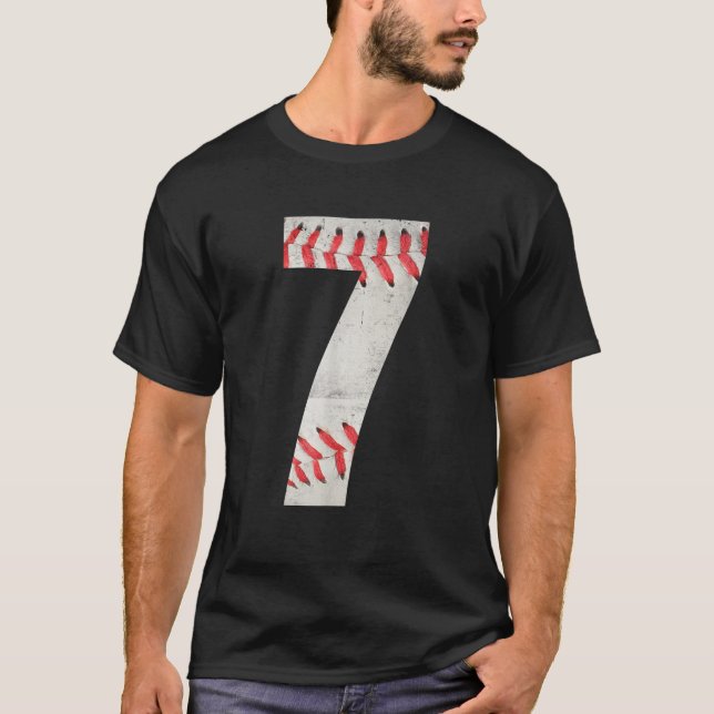 T-shirt 7e anniversaire de baseball Boys Enfants Sept 7 Se (Devant)