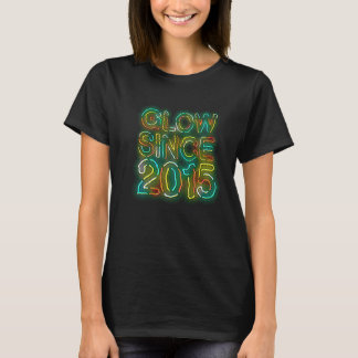T-shirt 7e anniversaire de la lueur depuis 2015 lunettes d