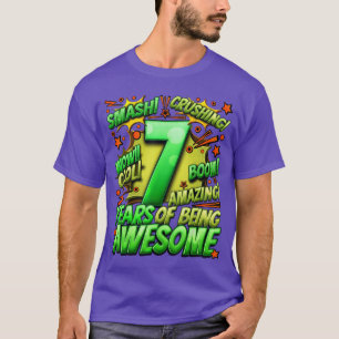 T-shirt 7e anniversaire de style de bande dessinée Incroya