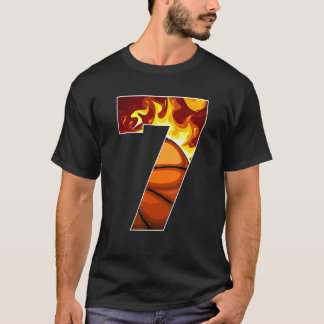 T-shirt 7e Anniversaire tenue garçon basket-ball 7 ans Ol